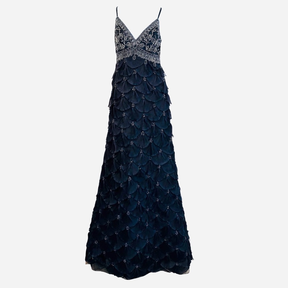 Sue Wong Black Gown NWT Embellished Evening  Dress Size 0